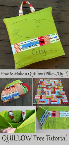 the instructions for how to make a quilted bag