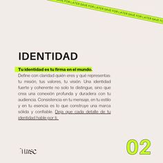 an image of a book cover with the words identidad written in spanish