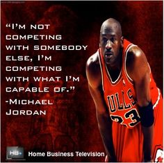 an image of a basketball player with the words, i'm not competing with somebody