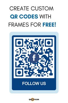 a qr code with the text follow us to create custom qr codes with frames for free