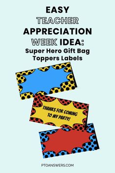 the teacher appreciation week idea is here to help students learn how to make their own gift bags