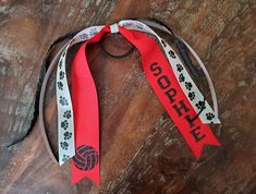 4 Volleyball Spirit ribbons with Name and Number Cross Country Hair Ribbons, Volleyball Hair Ribbons, Cheer Homecoming, Volleyball Locker Decorations, Sports Bows, Volleyball Ribbon, Volleyball Hair Bows, Volleyball Locker, Sports Hair Bows