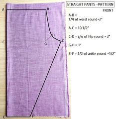 a piece of fabric is shown with measurements