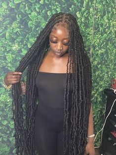 Soft Locs With Color In The Back, Dipped Soft Locs, Disstresed Locs, Ocean Locs, Peekaboo Soft Locs, Small Butterfly Locs, Small Soft Locs, Red Soft Locs, Medium Soft Locs