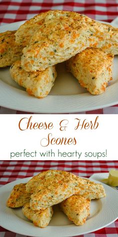 cheese and herb scones are perfect with hearty soups for lunch or dinner