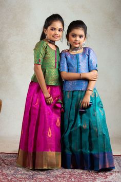 Silk Saree Gown, Frock Short, Pattu Lehenga, Pattu Pavada, Lehenga Online Shopping, Pattu Pavadai, Kids Dress Collection, Short Frock, Mission Work