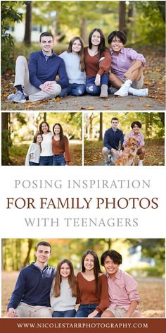 Fun Outdoor Family Photoshoot Ideas, Posing Teenage Siblings, Posing Family Of 4 With Teens, Family Christmas Photoshoot Ideas With Teenagers, Family Photo 4 People, Family Portrait Poses For 6, Fall Family Pics With Teenagers, Poses For Family Photos