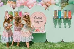 GIRL'S BIRTHDAY PARTY IDEAS FOR A FANCY PARISIAN FÊTE – Bonjour Fête Candy Shop Party, Candy Station Wedding, Party Rental Ideas, Fancy Birthday Party, Candy Wall, Candy Stand, Taytum And Oakley, Teepee Party, Candy Bar Party