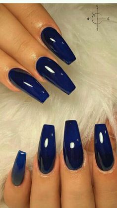 Nails Inspiration Navy Blue, Navy Blue Square Acrylic Nails, Blue Square Acrylic, Blue Square Acrylic Nails, Nails Moodboard, Nail Stylist, Navy Blue Nails, Beauty Nails Design, Nail Shimmer