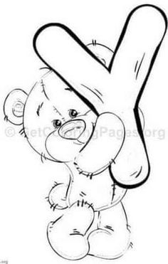 a cartoon bear with the letter y on it's chest and holding its hand up to