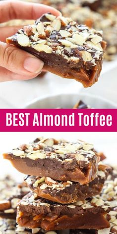 the best almond toffee recipe is made with only three ingredients, and it's so easy to make