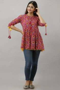 Velvet Dress Designs, Tunic Designs, Simple Kurti Designs, Long Kurti Designs