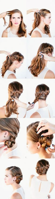 French Braid Updo! Side French Braids, Diy Wedding Hair, Hair Bun Tutorial, Fishtail Braid, Skirt Maxi, Great Hair, Hair Dos, Gorgeous Hair, Hair Day