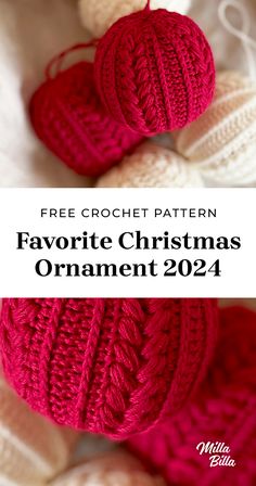 FREE Crochet Pattern for this years Favorite Christmas Ornament is finally out and ready for you! IIt's full of guiding videos, guiding pictures for help and a written pattern. Perfect for your Christmas Tree ❤️🎄   Remember to check out the other ornaments: 2021, 2022 and 2023 😍  #christmasornament #crochetforchristmas #crochetornament #crochetornaments #christmasbaulbe #crochetbauble #crochetchristmasornament #yndlingsjulekuglen2024 #cristmas #ornament #ornaments #diychristmas Crochet Christmas Trees Free, Crochet Ornaments Free Pattern, Crochet Christmas Ornaments Free Pattern, Crochet Christmas Ornaments Free, Crochet Ornament Patterns, Crochet Snowflake Pattern, Crochet Ball, Crochet Christmas Decorations, Crochet Christmas Trees