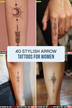 tattoos for women with arrows and stars