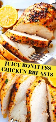 Easy, healthy and juicy boneless chicken breasts marinated with garlic, paprika and honey. This is one of the best oven baked boneless chicken breast recipes with few ingredients, perfect for weeknight dinner! Baked Boneless Chicken Breast Recipes, Oven Baked Boneless Chicken Breast, Boneless Chicken Breast Recipes, Baked Boneless Chicken, Baked Boneless Chicken Breast, Chicken Breast Oven Recipes, Chicken Breast Oven, Chicken Boneless Breast Recipes, Chicken Breast Recipes Baked