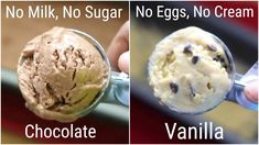 there are three different types of ice cream