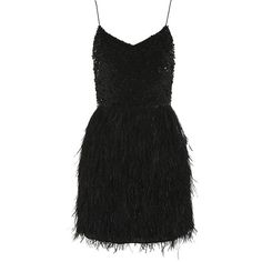 Black Feather Dress Aesthetic, Black Feather Trim Dress, Feather Trim Black Dress, Luxury Black Mini Dress With Feather Trim, Luxury Black Feathered Mini Dress, Black Cocktail Party Dress, Feather Cocktail Dress, Cute Cocktail Dresses, Black Tiered Dress