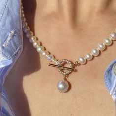 Fashion Freshwater Pearl Collar Pendant Necklace - House Of Pearls Modern Pearl Necklace Design, Pearl Necklace Modern, Modern Pearl Necklace, Real Pearl Jewellery, Pearl Collar, Real Pearl Necklace, Pearl Necklace Designs, Pearl Jewelry Necklace, Modern Necklaces