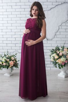 Burgundy Maternity Dress, Flowy Maternity Dress, Indie Outfits Ideas, Vestidos Para Baby Shower, Pregnant Party Dress, Blush Maternity Dress, Fancy Jumpsuit, Chiffon Maternity Dress, Dress With Lace Top