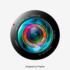 the zoom lens is designed to look like it has an interesting color scheme on it