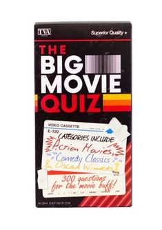 the big movie quiz book with writing on it