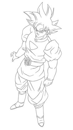 a drawing of gohan from dragon ball super saiki coloring pages printable for kids