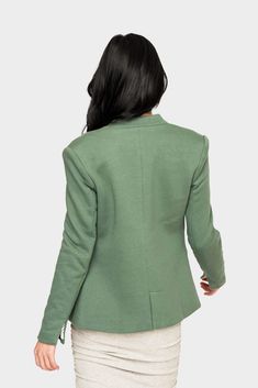 Your desk isn't the only place you can wear this versatile blazer cut with a minimized notched collar, this jacket is the perfect layer to refresh your look. Made with a soft stretchy knit and soft lining for all-day comfort. 56% Cotton | 44% Polyester Delicate Wash Cycle, Dry Flat. Length 25 3/4" (size small) If between sizes size down for a fitted look or up for a relaxed fit Jing is 5'8 and wearing size XXS in Black, Pink Smoke, Neon BerryTaylor is 5'8 and wearing size XS in Heather Grey Tailored Versatile Blazer For Work, Tailored Versatile Workwear Blazer, Tailored Versatile Blazer For Business Casual, Notched Solid Blazer For Work, Solid Color Notched Blazer For Workwear, Notched Blazer For Work, Solid Notched Blazer For Workwear, Fitted Notch Lapel Versatile Blazer, Versatile Fall Blazer For Business