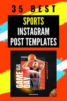 35 Best Sports Instagram Post Templates Sports Team Instagram Feed, Athletic Social Media Design, Sports Instagram Post, Sports Social Media Template, Story Instagram Highlight, Instagram Template For Coaches, Sport Stats Graphic Design, Canva Instagram Templates, Diy Social Media