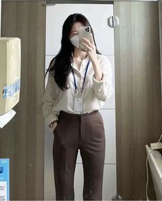 대학생 스타일, Kuliah Outfit, Stylish Office Wear, Smart Casual Women Outfits, Outfit Korean Style, Smart Casual Women, Korean Outfit Street Styles