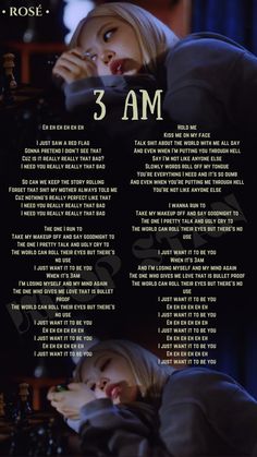 a poster with the words 3 am written on it