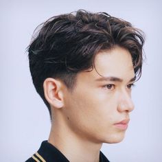 Perm Hair Men, Bangs Haircut, Asian Haircut, Men Aesthetic