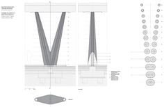 an architectural drawing shows the design and construction details