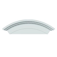 an image of a white ceiling vent with curved lines on the top and bottom part