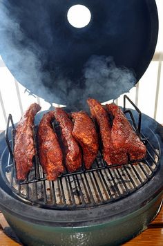 Baby Back Ribs by Necessary Indulgences, via Flickr Big Green Egg Ribs, Green Egg Ribs, Manly Recipes, Vegan Grill