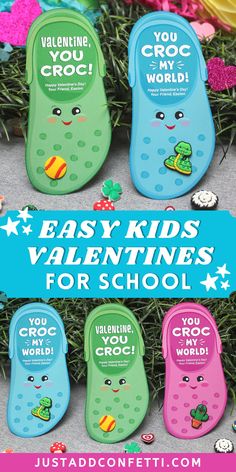 valentine's day crafts for kids with the words easy kids valentines for school