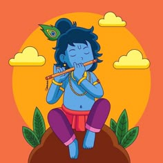 Kanudo Drawing, Krishan Janamasthmi, Krishna Illustration Art, Krishna Vector Art, Happy Janmashtami Drawing, Janmashtami Illustration, Janmashtami Design, Krishna Janmashtami Drawing