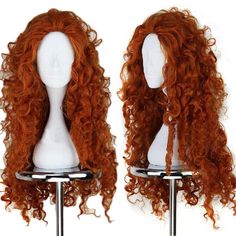 PRICES MAY VARY. Real Design of Orange Wig for Anime Characters: All style of our long orange curly wigs are designed by our professional cosplayer and designer; we have over 10 years design experience and cooperated with comic con Adjustable Cap Size for All: Long orange wigs are designed with 2 adjustable straps, 2 hooks and soft breathable material hair net. Adjust orange wig size from small to medium to large; suits all head circumferences, so no need to worry about size Easily Styled: Our o Orange Curly Wig, Pelo Ulzzang, Merida Wig, Copper Wig, Orange Wig, High Fashion Hair, Softball Hairstyles, Goth Hair, Cosplay Hair