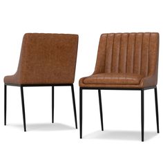 Distressed Tan Distressed Vegan Leather | Melody Dining Chair ( Set of 2 ) Contemporary Dining Chair, Metal Foam, Industrial Contemporary, Bedroom Items, The Melody, Mid Century Dining Chairs, Contemporary Dining Chairs, Leather Dining Chairs, Faux Leather Fabric