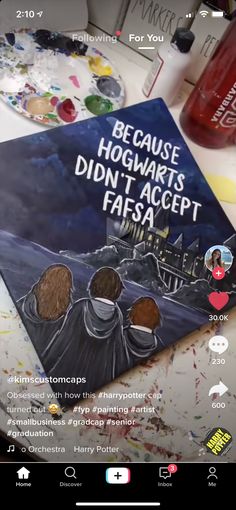 the hogwart's didn't accept falsa book is on display