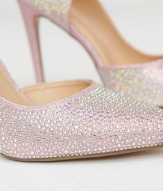 These show-stopping pink heels are adorned with sparkling rhinestones that catch the light and turn heads wherever you go. The chic pointed toe elongates your legs, making every stride feel like a runway moment! Complete with a 4.5 inch heel.Available while supplies last. Rhinestone Heels, Pink Heels, Stiletto Pumps, 5 Inch Heels, Pink Rhinestones, The Chic, Unique Vintage, Feel Like, Size 7