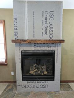 the fireplace is being built and ready to be installed