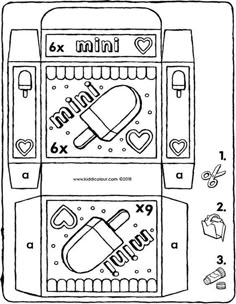 an image of a coloring book page with numbers and symbols on the front, and two pictures