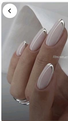 Nails For Bride, Wedding Nails French, Wedding Nails Glitter, Silver Nail, Stylish Nails Designs, Colorful Nails, Wedding Nails For Bride, Wedding Nails Design, Nails Wedding