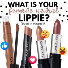 Obsessed with the Neutrals? With a finish for all, you’re sure to find a neutral lip shade perfect for you! Which is your FAVE?💄💄💄  #MaryKayWithCatharine #skincare #makeup Marykay Fall 2024, Neutral Lip, Mary Kay Gifts, Sales Ideas, Lip Shade, Neutral Lips, Engagement Posts