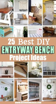 the 25 best diy entryway bench project ideas for home and garden decorating