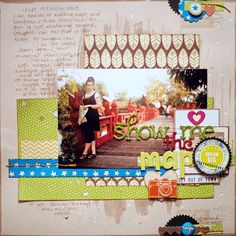 a scrapbook page with an image of a woman