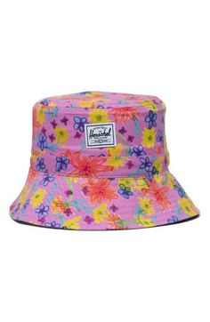 Baby will be ready for sunny days in this versatile bucket hat featuring built-in sun protection and a removable chin strap. Removable hook-and-loop chin strap Ages 6–18 months UPF 50+ sun protection 100% nylon Spot clean Imported Multicolor Bucket Hat For Spring Outdoor, Summer Bucket Hat With Adjustable Fit And Curved Brim, Spring Multicolor Bucket Hat For Outdoor, Spring Bucket Hat For Beach, Adjustable Outdoor Bucket Sun Hat, Spring Wide Brim Bucket Hat With Adjustable Fit, Playful Bucket Hat With Upf 50+ And Curved Brim, Adjustable Fit Bucket Hat With Uv Protection For Beach, Playful Adjustable Sun Hat With Upf 50+