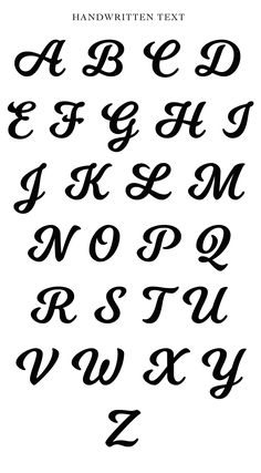 handwritten text with the letters in cursive font and lowercases on white paper