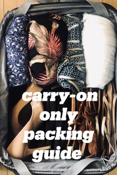 the carry on only packing guide is open